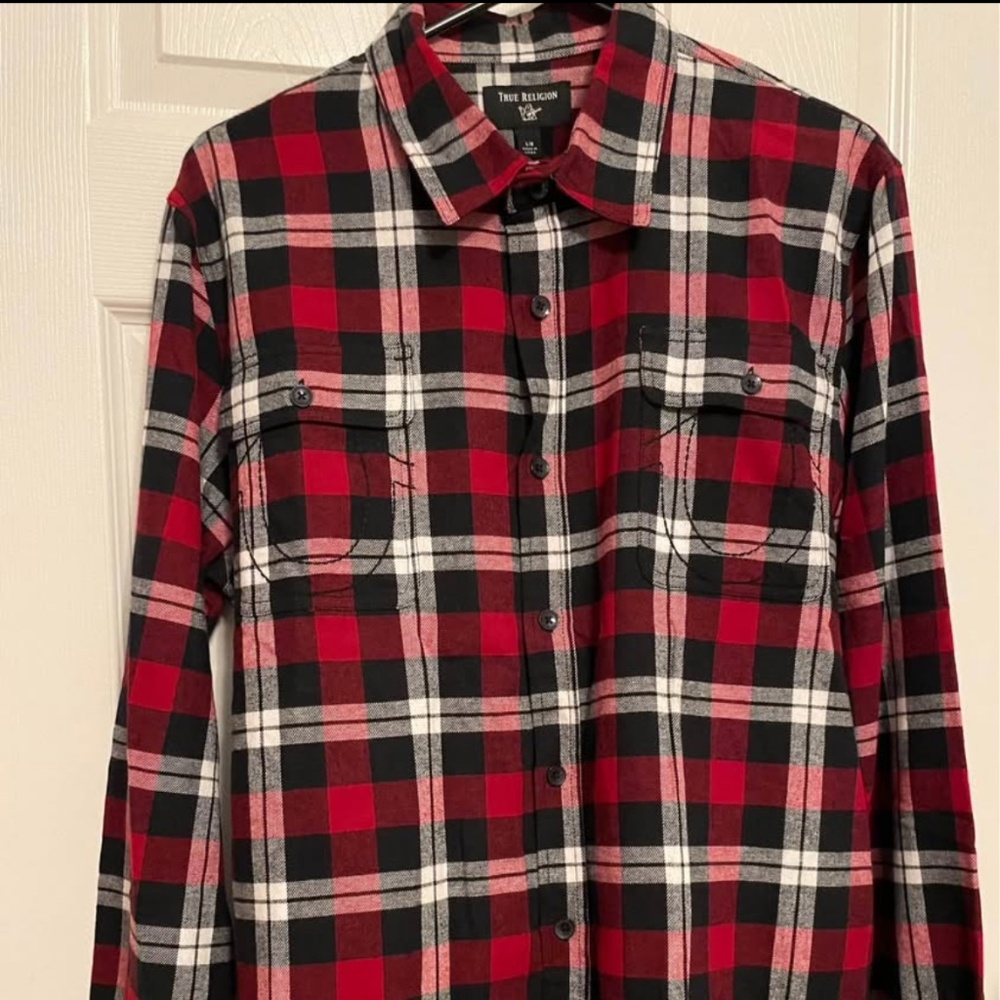 True Religion Men’s Plaid Shirt